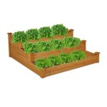 Relaxdays carré potager 3 niveaux jardinière en escalier hlp : 46x122x122 cm sapin parterre jardin terrasse ... Relaxdays carré potager 3 niveaux jardinière en escalier hlp : 46x122x122 cm sapin parterre jardin terrasse ...