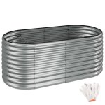 Carre potager - tectake - carr potager flormma 200 x 100 x 80 cm en acier galvanis capacit 1257 l ...