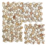 Carrelage de mosa�que (boite de 1m�) - plaque mosa�que mur et sol en marbre naturel coloris blanc / beige ...