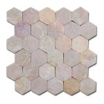 Carrelage mosa�que (boite de 1m�) - plaque de mosa�que mur et sol en marbre naturel coloris�rose - �33 ...