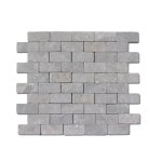 Carrelage mosaque - plaque de mosaque mur et sol en marbre naturel colorisgris clair - 30 x 30 cm