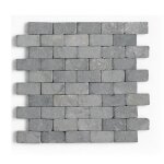 Carrelage mosaque - plaque de mosaque mur et sol en marbre naturel colorisgris mat - 30 x 30 cm