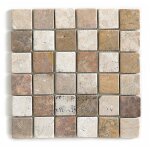 Carrelage de mosa�que - plaque mosa�que mur et sol en marbre naturel�multicolore - 30 x 30 cm