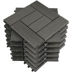 Carrelage de sol pour jardin et terrasse ext�rieur - woltu - dalle wpc 30x30cm - composite bois - plastique ...