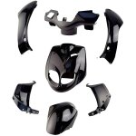 Carrosserie scooter tunr kit adaptable peugeot trekker noir (peint) (7 pieces)