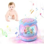 Carrousel de mange musical pour bb 6 - 18 mois - kakoo - jouet sensoriel lumineux avec musique - bleu ...