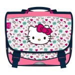 Cartable - kidabord - hello kitty� officiel - 38cm - rose - 2 compartiments