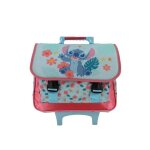 Cartable � roulettes stitch 230117 bleu ciel / rose