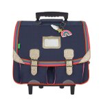 Cartable  roulettes - tanns - les fantaisies leila - 41cm - 2 compartiments - multicolore