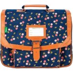 Cartable - tanns - alexa - 35 cm - bleu marine - imprim� cerises - maternelle