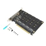 Carte adaptateur 4 ports m. 2 nvme ssd - tmishion - ph44 - pcie x16 - 32 gbit / s - noir Carte adaptateur 4 ports m. 2 nvme ssd - tmishion - ph44 - pcie x16 - 32 gbit / s - noir