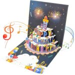 Carte danniversaire pop - up - zgeer - 3d avec lumi�res et musique - cadeau unique - pour enfants et ...