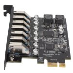 Carte dextension usb 3. 2 gen1 - surenhap - 7 ports - pcie - mtal et plastique - 5gbps