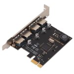 Carte dextension pci e vers usb 3. 0 4 ports 5gbps alimentation haute vitesse