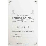 Cartes dinvitation et enveloppes 13x85 cm 8 pices