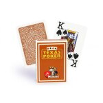 Cartes de jeu - modiano - texas poker - 100% plastique - marron Cartes de jeu - modiano - texas poker - 100% plastique - marron