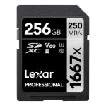 Carte lexar professional 1667x 256 go sdxc uhs - ii