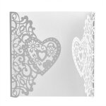 Cartes de mariage - mothinessto - 10 pices - style europen - coeur blanc - invitation personnalisable ...