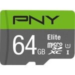 Carte m�moire flash - pny - micro - sd elite 64gb - class 10 / uhs - i u1 - noir