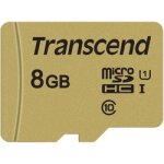 Carte m�moire flash transcend 8gb uhs - i u1 microsd with adapter mlc
