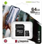 Carte m�moire kingston canvas select plus microsd ? 64 go ? avec adaptateur sd