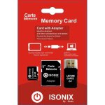 Carte m�moire micro - sd - isonix - 64 go - class 10 - adaptateur inclus - compatible smartphones