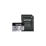 Carte mémoire micro sd lexar xc 64go silver plus Carte mémoire micro sd lexar xc 64go silver plus