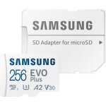 Carte m�moire micro sdxc - samsung - evo plus 2021 - 256 go - u3 a2 v30 - vitesse 100 mo / s