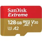 Carte m�moire micro sdxc sandisk extreme 128go a2 microsdxc r190 / w90mo / s classe 10 u3 v30 version ...