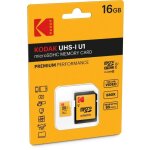 Carte mmoire microsdhc kodak class10 u1 - 16 gb - jaune - jusqu 85 mo / s