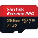 Carte m�moire microsdxc - sandisk - extreme pro - 256 go - a2 - adaptateur sd inclus