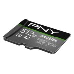 Carte mmoire pny u3 pro elite - 512 go - microsdxc - classe 3 (u3)