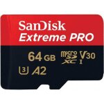 Carte mmoire sandisk extreme pro 64go micro sd - sandisk - classe 10 - vitesse de lecture 100 mo / s ...