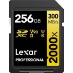Carte mmoire sd - lexar - sd pro gold series - 256gb - v90 - uhs - ii 2000x