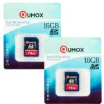 Carte m�moire sdhc - qumox - 16 go - classe 10 - uhs - i - 2 pi�ces