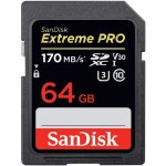 Carte m�moire sdxc - sandisk - extreme pro - 64 go - 95 mo / s - classe 10 u3 v30