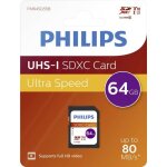 Carte mmoire sd philips phsd64gbxccl10