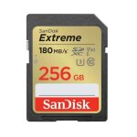Carte m�moire sdxc - sandisk - extreme - 256go - 180mb / s - uhs - i class 10 u3 v30