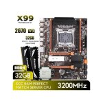 Carte m�re x99 b85 intel lga 2011 - 3 + e5 2670v3 + 16gbx2 ddr4 3200mhz reg ecc ram atx