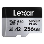 Carte micro sd - lexar - silver plus - 256 go - 205 mo / s lecture - v30 u3 - Étanchéité ipx7 Carte micro sd - lexar - silver plus - 256 go - 205 mo / s lecture - v30 u3 - Étanchéité ipx7