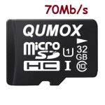 Carte micro sd qumox 32 go classe 10 uhs - i u1 70mo / s avec adaptateur