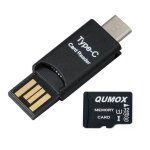 Carte micro sd sdhc sdxc 32go 32g classe 10 avec adaptateur sd qumox + adaptateur micro sd usb typec