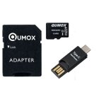 Carte micro sd sdhc sdxc 64go 64g classe 10 avec adaptateur sd qumox + adaptateur micro sd usb typec