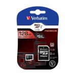 Carte micro sd - verbatim - 128go - noir