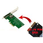 Carte pcie pour ssd - mac - 2013 - 2018 - 12 + 16 broches - compatible macbook air / retina - noir