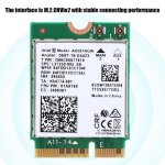 Carte r�seau pour intel ax201ngw wifi 6 gigabit 2400m m. 2. cnvio2 interface pour bluetooth 5. 0 - cet ...