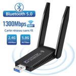 Carte réseau sans fil 1300m double fréquence avec bluetooth 5. 0 ordinateur sans pilote récepteur wifi ... Carte réseau sans fil 1300m double fréquence avec bluetooth 5. 0 ordinateur sans pilote récepteur wifi ...