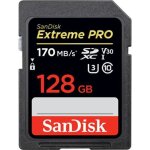 Carte sd - sandisk - extreme pro - 128 go - u3 - v30 - 170 mo / s