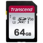 Carte sd 64gb uhs - i u3 transcend 300s - video class v30 / uhs - i u3 / class10