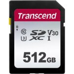 Carte sd transcend 300s 512gb - video class v30 / uhs - i u3 / class10 Carte sd transcend 300s 512gb - video class v30 / uhs - i u3 / class10